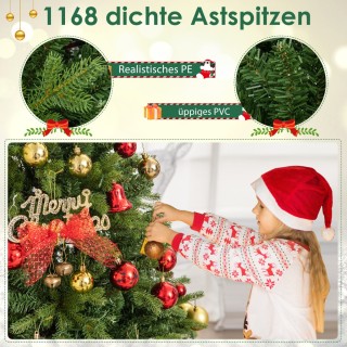 Costway Τεχνητό Χριστουγεννιάτικο Δέντρο 180 εκ. με Πολύχρωμα & Θερ... Costway Τεχνητό Χριστουγεννιάτικο Δέντρο 180 εκ. με Πολύχρωμα & Θερ...