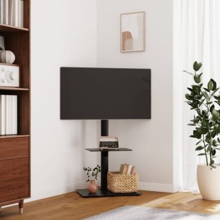 vidaXL Βάση Τηλεόρασης Γωνιακή 2 Επιπέδων για 32-65 Ιντσών Μαύρη 37...