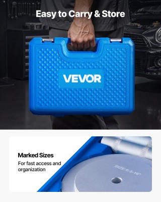 VEVOR Σετ Εξαγωγής Ρουλεμάν 7 τεμαχίων με 5 Δακτυλίους και Ράβδο Επ...