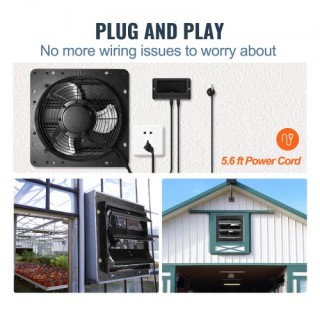 VEVOR Ανεμιστήρας Εξαερισμού Τοίχου 356 mm με Τηλεχειριστήριο EC B... VEVOR Ανεμιστήρας Εξαερισμού Τοίχου 356 mm με Τηλεχειριστήριο EC B...
