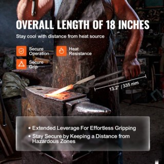 Λαβίδες Σιδηρουργού VEVOR 18” Z V-Bit, Ανθρακούχο Ατσάλι, για Μαχαί... Λαβίδες Σιδηρουργού VEVOR 18” Z V-Bit, Ανθρακούχο Ατσάλι, για Μαχαί...