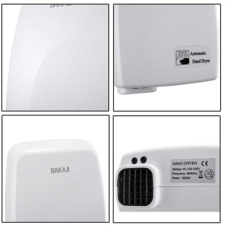BAKAJI Ηλεκτρικό Αυτόματο Στεγνωτήριο Χεριών Ξενοδοχείου Ζεστού Αέ... BAKAJI Ηλεκτρικό Αυτόματο Στεγνωτήριο Χεριών Ξενοδοχείου Ζεστού Αέ...