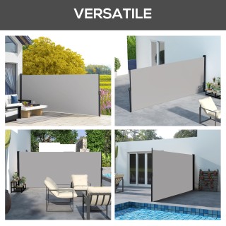 Outsunny Πλευρική αναδιπλούμενη τέντα 400x180 cm με λαβή, από μέτα... Outsunny Πλευρική αναδιπλούμενη τέντα 400x180 cm με λαβή, από μέτα...