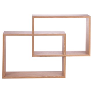 Galileo Σετ 2 μεγάλων ξύλινων κυβικών ραφιών τοίχου από ξύλο πεύκου...