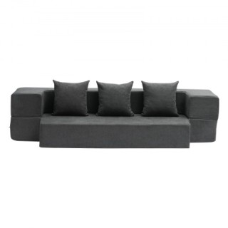 VEVOR Πτυσσόμενος Καναπές-Κρεβάτι 3-σε-1 με 3 Μαξιλάρια Σκούρο Γκρι... VEVOR Πτυσσόμενος Καναπές-Κρεβάτι 3-σε-1 με 3 Μαξιλάρια Σκούρο Γκρι...