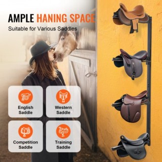 VEVOR  Τετράριχτη Βάση Σέλας Τοίχου για Δυτικές & Αγγλικές Σέλες  M...