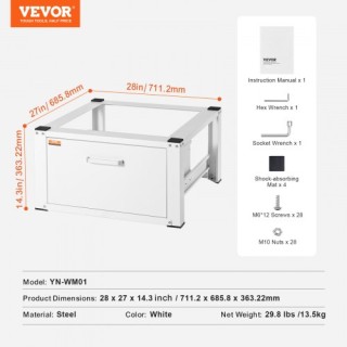 Βάση Πλυντηρίου VEVOR με Συρτάρι 299kg XYJDZDCT2729XCSU3V0 Βάση Πλυντηρίου VEVOR με Συρτάρι 299kg XYJDZDCT2729XCSU3V0