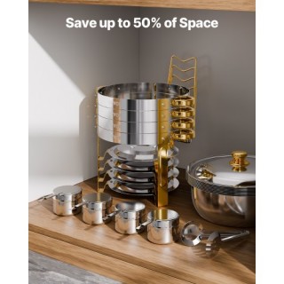 VEVOR Σετ Στρογγυλών Σκευών Μπουφέ 5 Qt από Ανοξείδωτο Ατσάλι YXBXG...