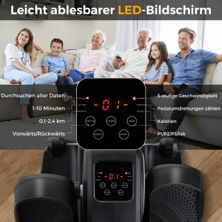 Costway Ηλεκτρικός Ποδηλατικός Προπονητής για Κάτω από το Γραφείο -...