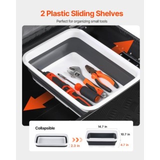 VEVOR Βαρέως Τύπου Μαύρο Αλουμινένιο Κουτί Εργαλείων για Φορτηγά 35...