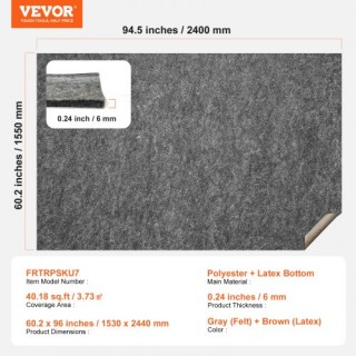 VEVOR Αντιολισθητικό Υπόστρωμα Χαλιού 153x244cm 0.6cm FHDTDBFHWFH... VEVOR Αντιολισθητικό Υπόστρωμα Χαλιού 153x244cm 0.6cm FHDTDBFHWFH...