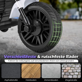 Costway Παιδική Ηλεκτροκίνητη Μοτοσικλέτα Chopper 6V με Μουσική, Πρ...