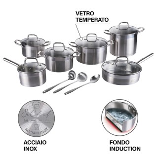 Galileo Μπαταρία 15 τεμαχίων από ανοξείδωτο ατσάλι 180 επαγωγική In...