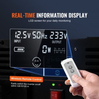 VEVOR Μετατροπέας Ισχύος 5000W DC12V σε AC120V με LCD Τηλεχειριστήρ... VEVOR Μετατροπέας Ισχύος 5000W DC12V σε AC120V με LCD Τηλεχειριστήρ...