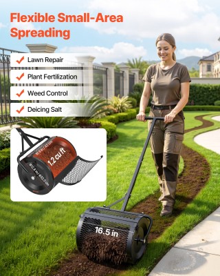 VEVOR Διανομέας Κομπόστ και Τύρφης 42 εκ. με λαβή Τ, ρυθμιζόμενο σε...