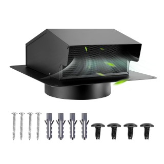 VEVOR Κάλυμμα Εξαερισμού Τοίχου 149 mm με Κουκούλα Μαύρο εξ SPCC Χά... VEVOR Κάλυμμα Εξαερισμού Τοίχου 149 mm με Κουκούλα Μαύρο εξ SPCC Χά...