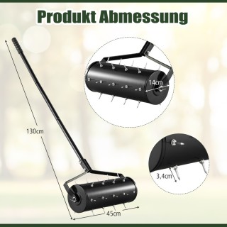 Costway Χειροκίνητος Αεριστής Γκαζόν με Καρφιά & Λαβή GT4129DK Costway Χειροκίνητος Αεριστής Γκαζόν με Καρφιά & Λαβή GT4129DK