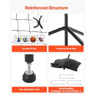 VEVOR Ρυθμιζόμενο Σετ Προπόνησης Βόλεϊ SPN004 με Ανθεκτικό Δίχτυ PQ... VEVOR Ρυθμιζόμενο Σετ Προπόνησης Βόλεϊ SPN004 με Ανθεκτικό Δίχτυ PQ...