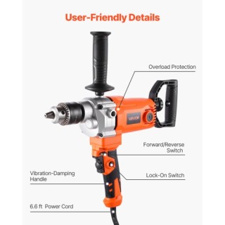 VEVOR Ηλεκτρικό Αναδευτήρας Δράπανο 1200W 0-750RPM με Καλώδιο για Μ... VEVOR Ηλεκτρικό Αναδευτήρας Δράπανο 1200W 0-750RPM με Καλώδιο για Μ...