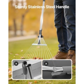 VEVOR Ρυθμιζόμενη Τσουγκράνα Κήπου Ανοξείδωτη με 15 Δόντια YPDPJS82... VEVOR Ρυθμιζόμενη Τσουγκράνα Κήπου Ανοξείδωτη με 15 Δόντια YPDPJS82...