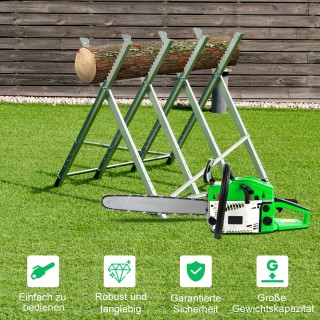 Costway Πτυσσόμενος καβαλέτο πριονιού από χάλυβα με αντοχή 100 κιλ... Costway Πτυσσόμενος καβαλέτο πριονιού από χάλυβα με αντοχή 100 κιλ...