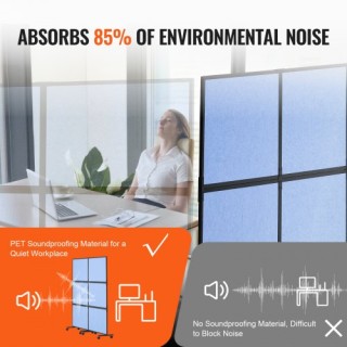 VEVOR Διαχωριστικό Ακουστικό Δωματίου 2 Τεμαχίων σε Μπλε Ίντιγκο LD...