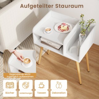 Costway Σύγχρονο Κομοδίνο με Διπλό Χώρο Αποθήκευσης και Μεταλλικά Π... Costway Σύγχρονο Κομοδίνο με Διπλό Χώρο Αποθήκευσης και Μεταλλικά Π...