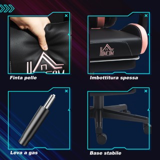 HOMCOM Παιχνιδική Καρέκλα με Ανάκλιση, Υποπόδιο και Μαξιλάρια, από ... HOMCOM Παιχνιδική Καρέκλα με Ανάκλιση, Υποπόδιο και Μαξιλάρια, από ...