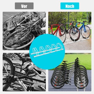 Costway Βάση Ποδηλάτου με 5 Θέσεις Στάθμευσης Ασημί AT5534SL Costway Βάση Ποδηλάτου με 5 Θέσεις Στάθμευσης Ασημί AT5534SL