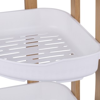 Galileo Γωνιακό ράφι με 3 επίπεδα από μπαμπού και πλαστικό PP 23x23...