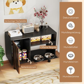 Costway  Ρυθμιζόμενος Σταθμός Σίτισης Κατοικιδίων με Αποθηκευτικό Χ...