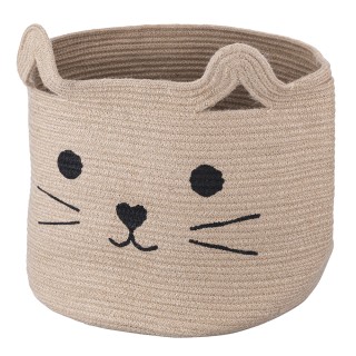 Villa DEste  Καλάθι αποθήκευσης από γιούτα με σχέδιο γάτα Natural 5...