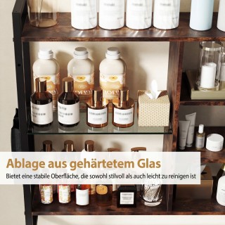 Costway Επιτοίχιο κρεμαστό ράφι 6 επιπέδων με 8 γάντζους S και πλαϊ...