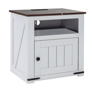 VEVOR  Λευκός Τετράγωνος Τραπεζάκι με USB & Πρίζες  BSBZ1JTBKFFXEHR...