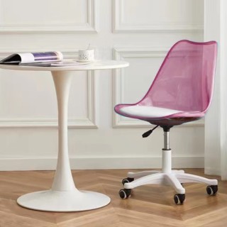 Shally Dogan Καρέκλα Γραφείου με ρόδες και Διαφανή Πλάτη Ροζ Πολυθ... Shally Dogan Καρέκλα Γραφείου με ρόδες και Διαφανή Πλάτη Ροζ Πολυθ...