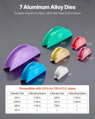 VEVOR Κιτ Σωληνοκαμπτήρα, 6-22 mm, Συμπαγής Χειροκίνητος Υδραυλικός...