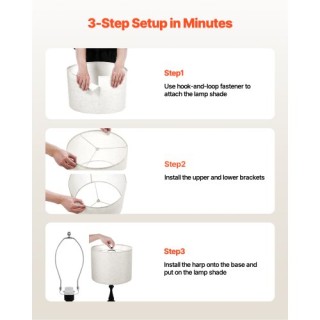 VEVOR Σετ 2 Καπέλα Λάμπας 16x16x12 εκ. με Harp (Ανοιχτό Λινό) YZXDZ... VEVOR Σετ 2 Καπέλα Λάμπας 16x16x12 εκ. με Harp (Ανοιχτό Λινό) YZXDZ...