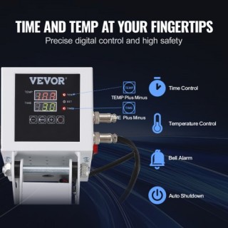 Μηχανή Θερμομεταφοράς VEVOR 38x38 εκ. για Εκτυπώσεις σε Μπλουζάκια ...