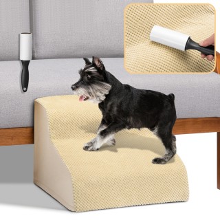 BAKAJI  Σκάλα για Κατοικίδια Μπεζ 2 Σκαλοπάτια για Γάτες και Σκύλου...