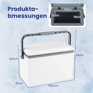 Costway Φορητό Ισοθερμικό Ψυγείο Σκληρού Κελύφους 12 L με Άνετη Λαβ...