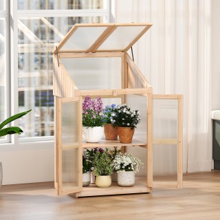 Costway Δίχωρο Ξύλινο και PC Θερμοκήπιο Μπαλκόνι Kai Κήπος Φυσικό 6... Costway Δίχωρο Ξύλινο και PC Θερμοκήπιο Μπαλκόνι Kai Κήπος Φυσικό 6...