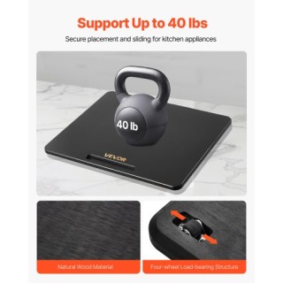 VEVOR Μαύρος Συρόμενος Δίσκος 13 x 16 ιντσών για Καφετιέρα CFSBHK13...