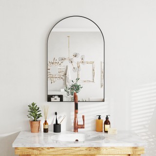 HOMCOM Καθρέφτης Μπάνιου με Καμάρα από Κράμα Αλουμινίου και Γυαλί ... HOMCOM Καθρέφτης Μπάνιου με Καμάρα από Κράμα Αλουμινίου και Γυαλί ...