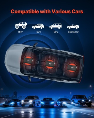 VEVOR Ενισχυτής Αυτοκινήτου 4 Καναλιών Bridgeable Class AB, Μέγ. 4x...