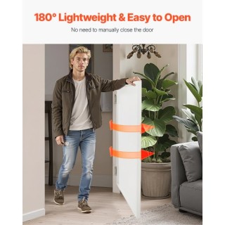 VEVOR Λευκές Πόρτες Καφέ από Πεύκο με Μεντεσέδες και Εξαρτήματα SLB...