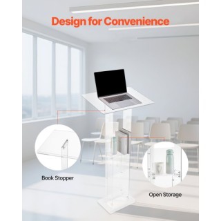 VEVOR Φορητό Αναλόγιο 50 ιντσών από Ακρυλικό με Ευρύχωρη Επιφάνεια ...