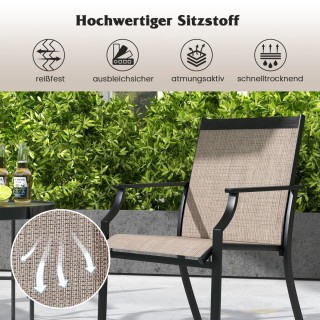 Costway  Σετ 2 Καρεκλών Βεράντας με Ευρύχωρο Κάθισμα και Ανθεκτικό ...