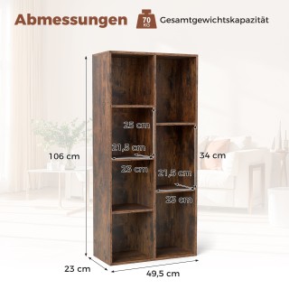 Costway Ράφι Ελεύθερης Στήριξης με 7 Κυβικά Τμήματα, Κατακόρυφο ή Ο... Costway Ράφι Ελεύθερης Στήριξης με 7 Κυβικά Τμήματα, Κατακόρυφο ή Ο...