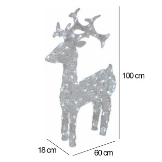 BAKAJI Εξωτερικός Φωτεινός Τάρανδος Χριστουγέννων 100 εκ Διακόσμησ... BAKAJI Εξωτερικός Φωτεινός Τάρανδος Χριστουγέννων 100 εκ Διακόσμησ...