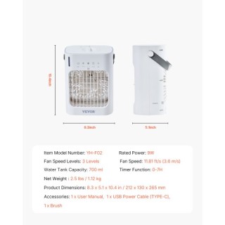 VEVOR Φορητό Κλιματιστικό 4-σε-1 Εξατμιστικό Ψυγείο Αέρα με Δοχείο ... VEVOR Φορητό Κλιματιστικό 4-σε-1 Εξατμιστικό Ψυγείο Αέρα με Δοχείο ...